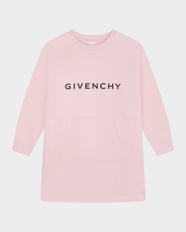 Girl's Logo-Print Fleece Hoodie Dress, Size 4-